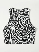 Zebra Striped Tank Top